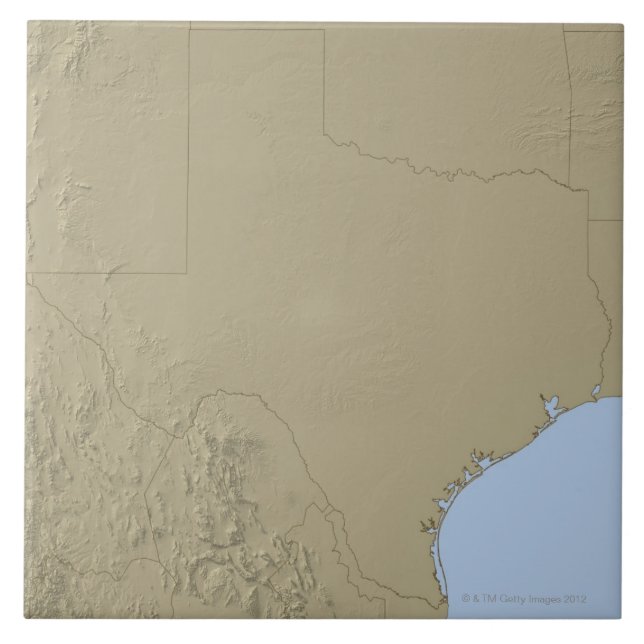 Carreau Carte de soulagement du Texas 2 (Devant)