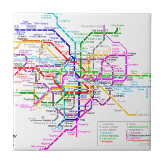 Carreau Carte de souterrain de Tokyo Japon