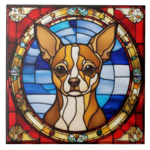 Carreau Carte de vœux de chien Chihuahua mignon