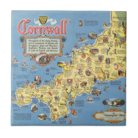 Carte des Cornouailles, Angleterre
