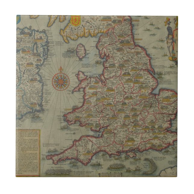 Carreau Carte des invasions de l'Angleterre et de (Devant)