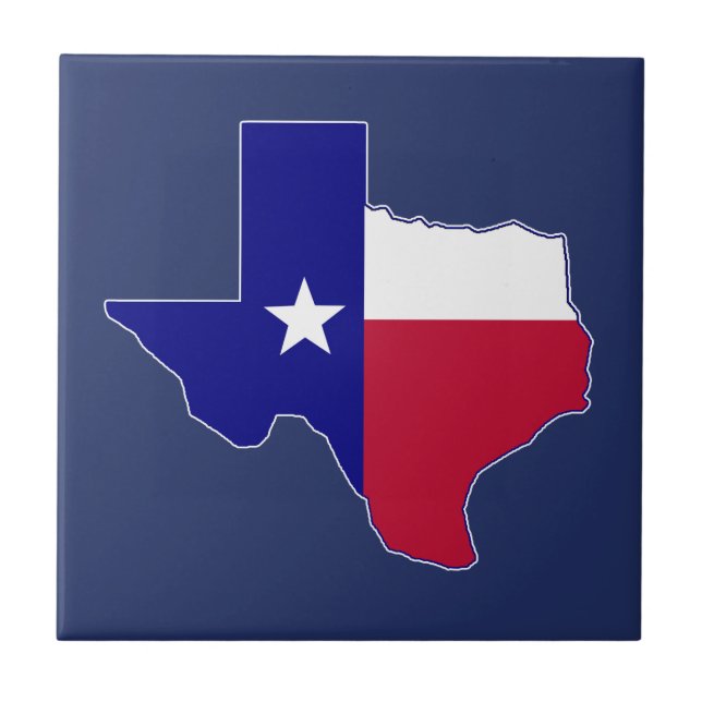 Carreau Carte du drapeau du Texas (Devant)