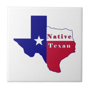 Carreau Carte du drapeau texan natif