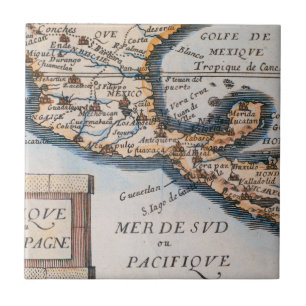 Carreau Carte du Mexique ou de la nouvelle Espagne   1625
