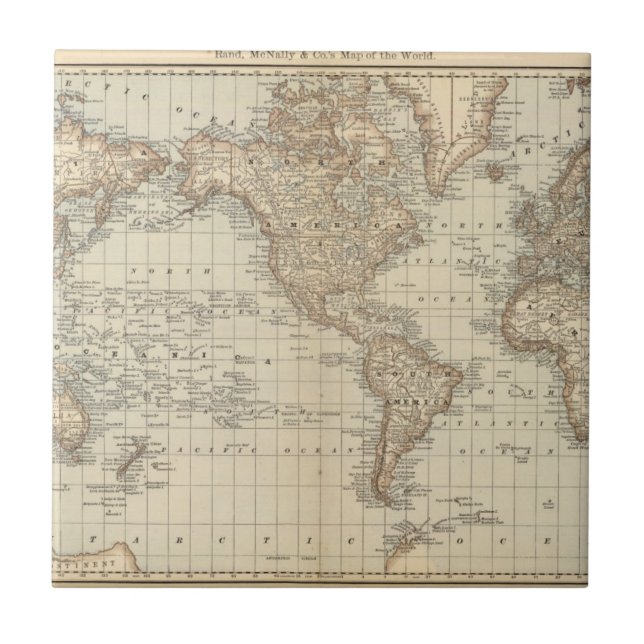 Carreau Carte du monde 2 (Devant)