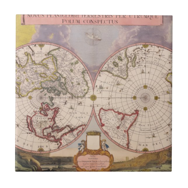 Carreau Carte du monde antique (Devant)