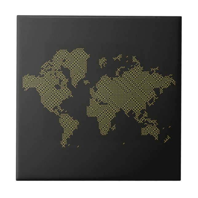 Carreau Carte du monde numérique (Devant)