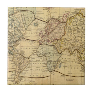 Carreau Carte du monde sur la projection de Mercators
