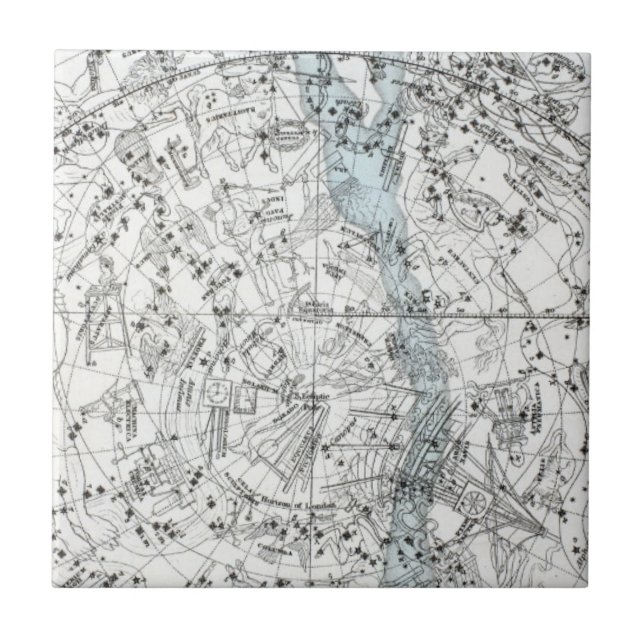 Carreau Carte du plat XXVIII d'hémisphère sud (Devant)