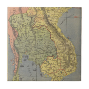 Carreau Carte du royaume du Siam
