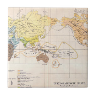 Carreau Carte ethnographique du monde