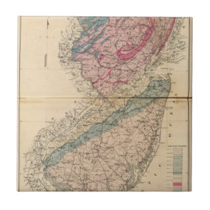 Carreau Carte géologique de New Jersey