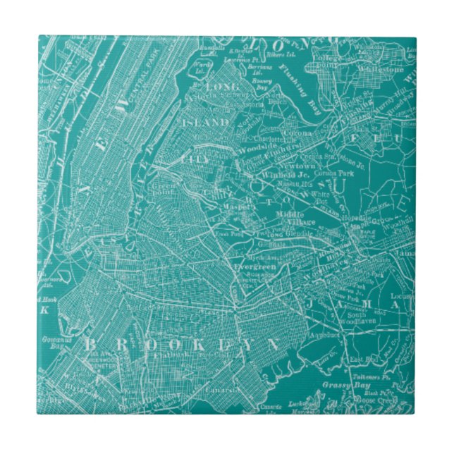 Carreau Carte graphique de New York (Devant)