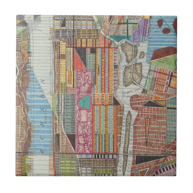 Carreau Carte moderne de New York III (Devant)