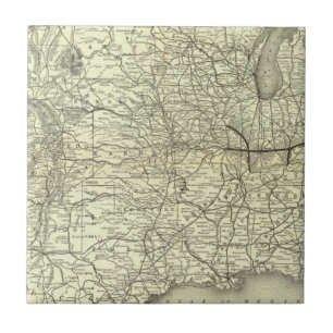 Carreau Carte Ohio et chemin de fer du Mississippi