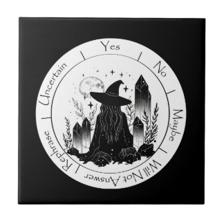 Carreau Carte Pendulaire pour sorcière noire et blanche