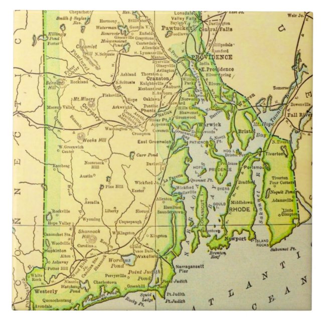 Carreau Carte postale de Rhode Island (Devant)