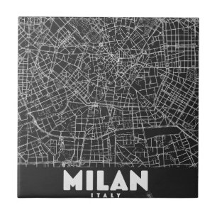 Carreau Carte Rétro de Milan Italie