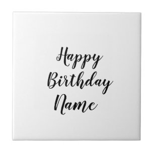 Carreau carte simple minimale joyeux anniversaire ajoutez 