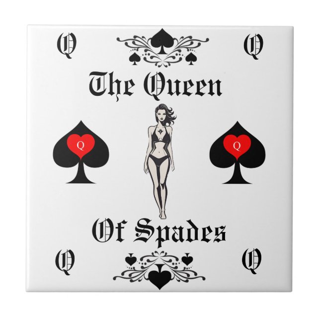 Carreau Carte Tarot Queen of Spades Thunder_Cove (Devant)