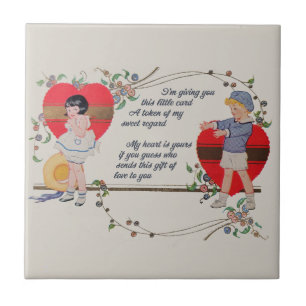 Carreau Cartes de la Saint-Valentin Antiques Victoriennes 