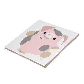 Carreau Carton de cochon joli Dancing