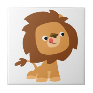 Carreau Carton Lion Cute Greedy