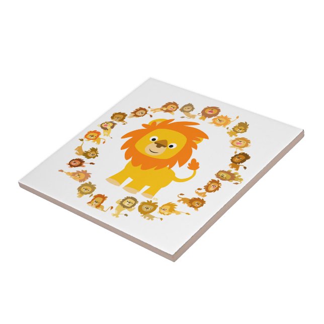 Carreau Carton Lion Mandala (Côté)