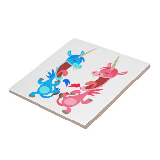 Carreau Carton mignon Dancing Unicorns Carrelage