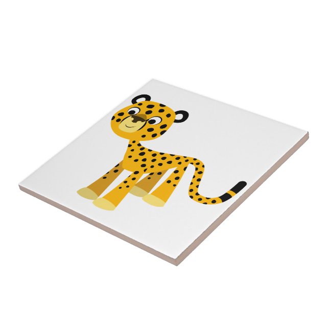 Carreau Cartoon joyeux Cheetah Tile (Côté)
