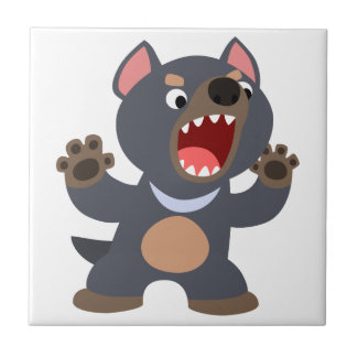 Carreau Cartoon mignon Tasmanien diable