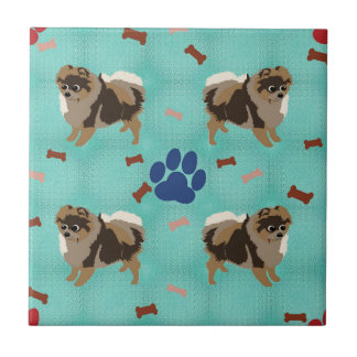 Carreau Cartoon Pomeranian