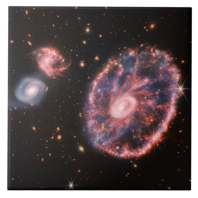 Carreau Cartwheel Galaxy, James Webb Télescope Spatial (Devant)