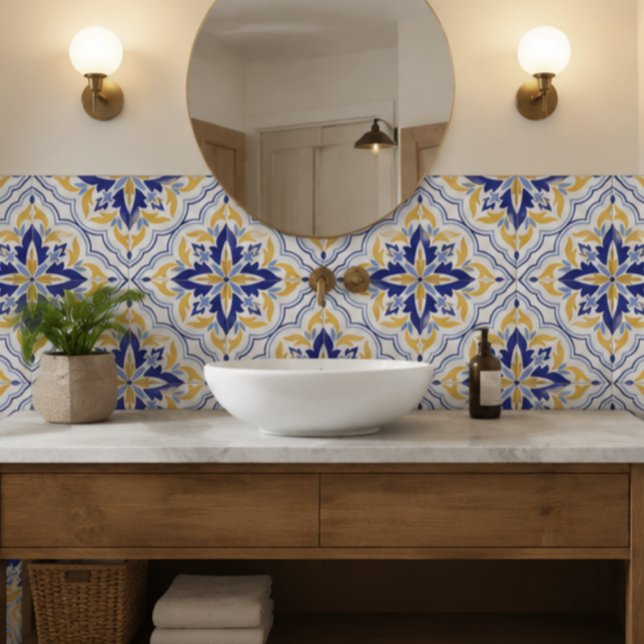 Carreau Casa Valencia Amber Medallion Mediterranean  (Créateur téléchargé)