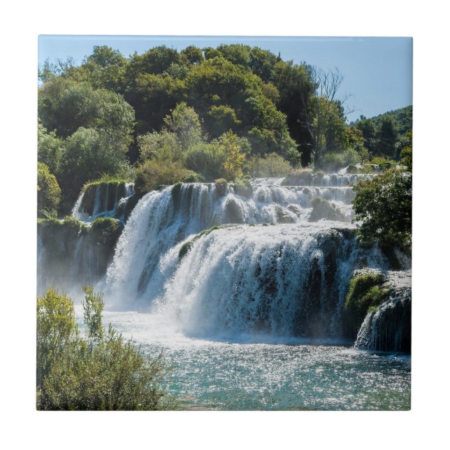 Carreau Cascade dans le Parc national de Krka - Dalmatie,  (Devant)