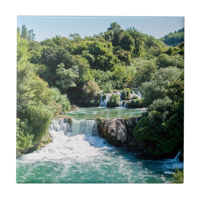 Carreau Cascade dans le Parc national de Krka - Dalmatie,  (Devant)