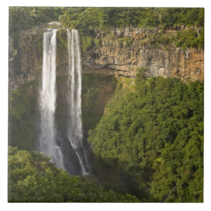 Carreau Cascade de Chamarel-la plus élevée de Maurice, plu