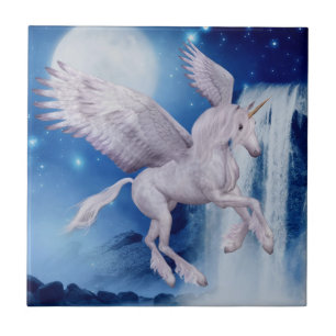 Carreau Cascade de licorne de Pegasus de vol