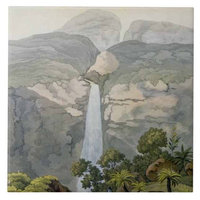 Carreau Cascade de Vinagre de rivière, près du volcan de (Devant)