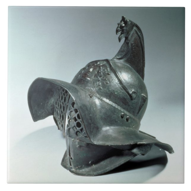 Carreau Casque en bronze de gladiateur de Thracian, (Devant)