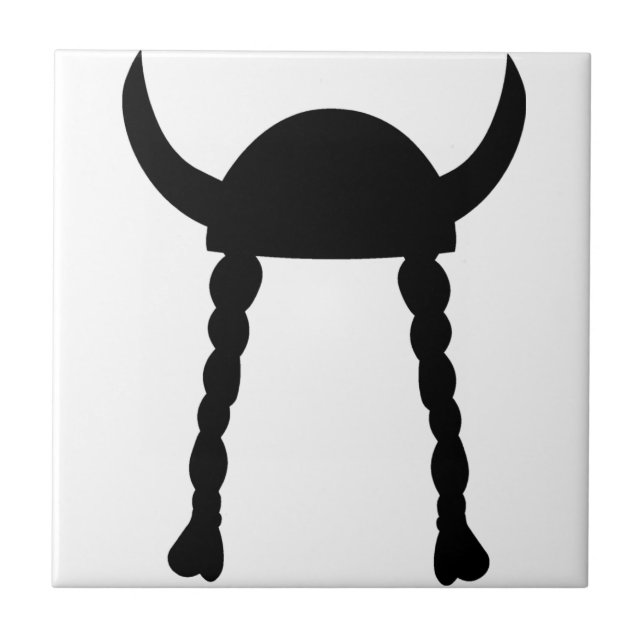 Carreau Casque et tresses de Viking (Devant)