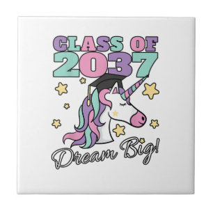 Carreau Casquette de remise des diplômes Licorne Magique F