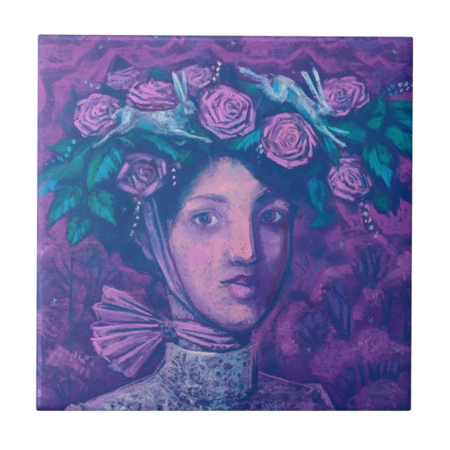 Carreau Casquette d'été, Imaginaire d'été Surreal Portrait (Devant)