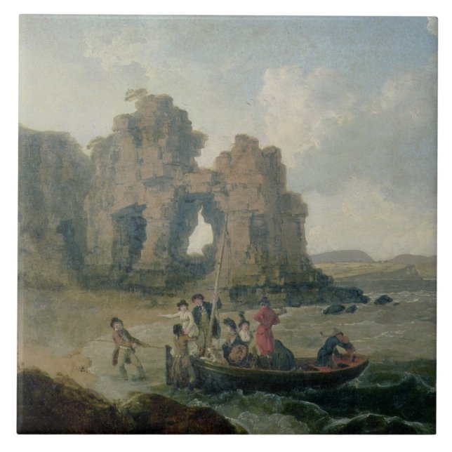 Carreau Castle rock (île de Flatholm), la Manche de (Devant)
