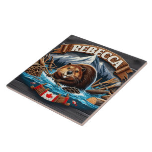 Carreau Castor canadien, Montagne enneigée