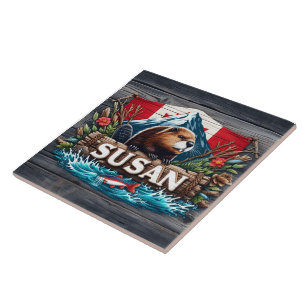 Carreau Castor rustique par Snowy Mountain