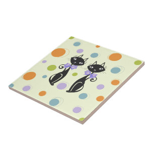 Carreau Cat moderne du milieu du siècle