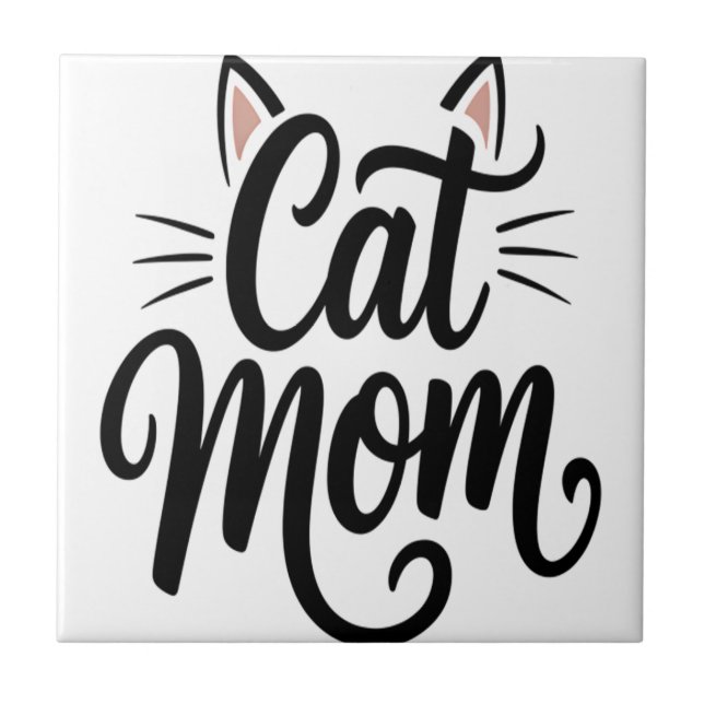 Carreau Cat Mom Whiskers and Ears (Devant)