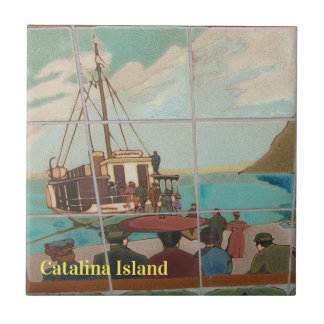 CARREAU CATALINA ISLAND CERAMIC TILE BOAT TO CATALINA