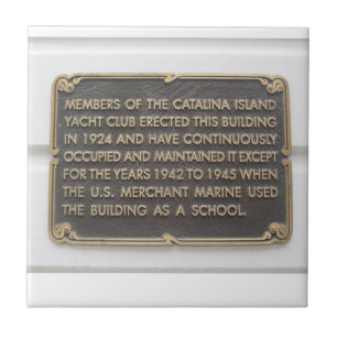 CARREAU CATALINA ISLAND CERAMIC TILE YACH CLUB 1924